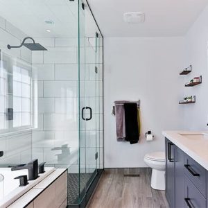 Space saving toilet fixture for small powder room